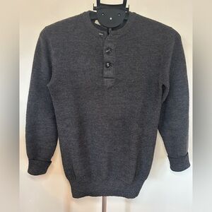 Vintage Commando Style Henley Sweater Small